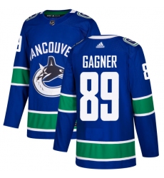 Men's Adidas Vancouver Canucks #89 Sam Gagner Authentic Blue Home NHL Jersey