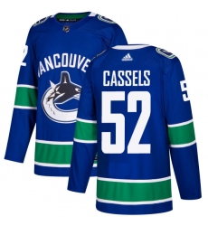 Youth Adidas Vancouver Canucks #52 Cole Cassels Authentic Blue Home NHL Jersey