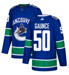 Youth Adidas Vancouver Canucks #50 Brendan Gaunce Authentic Blue Home NHL Jersey