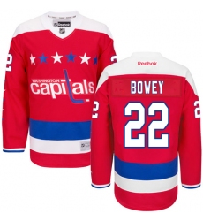 Youth Reebok Washington Capitals #22 Madison Bowey Authentic Red Third NHL Jersey