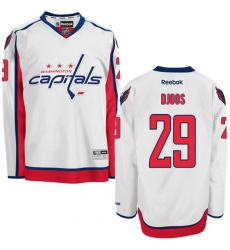 Youth Reebok Washington Capitals #29 Christian Djoos Authentic White Away NHL Jersey