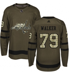 Men's Adidas Washington Capitals #79 Nathan Walker Premier Green Salute to Service NHL Jersey