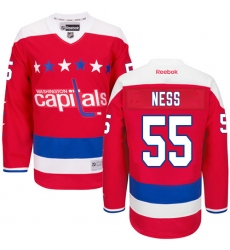 Women's Reebok Washington Capitals #55 Aaron Ness Premier Red Third NHL Jersey