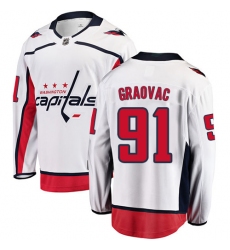 Youth Washington Capitals #91 Tyler Graovac Fanatics Branded White Away Breakaway NHL Jersey