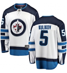 Youth Winnipeg Jets #5 Dmitry Kulikov Fanatics Branded White Away Breakaway NHL Jersey