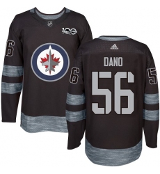 Men's Adidas Winnipeg Jets #56 Marko Dano Premier Black 1917-2017 100th Anniversary NHL Jersey