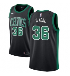 Men's Adidas Boston Celtics #36 Shaquille O'Neal Authentic Black NBA Jersey - Statement Edition
