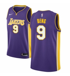 Men's Nike Los Angeles Lakers #9 Luol Deng Authentic Purple NBA Jersey - Icon Edition
