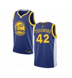 Men's Golden State Warriors #42 Nate Thurmond Swingman Royal Blue 2019 Basketball Finals Bound Basketball Jersey - Icon Edition