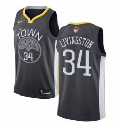 Men's Nike Golden State Warriors #34 Shaun Livingston Swingman Black Alternate 2018 NBA Finals Bound NBA Jersey - Statement Edition