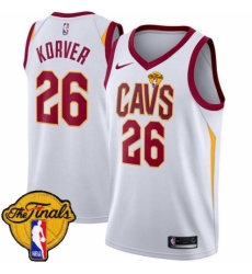 Women's Nike Cleveland Cavaliers #26 Kyle Korver Authentic White 2018 NBA Finals Bound NBA Jersey - Association Edition