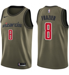 Youth Nike Washington Wizards #8 Tim Frazier Swingman Green Salute to Service NBA Jersey