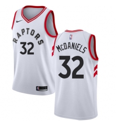 Women's Nike Toronto Raptors #32 KJ McDaniels Authentic White NBA Jersey - Association Edition
