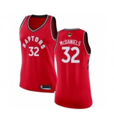 Women's Toronto Raptors #32 KJ McDaniels Swingman Red 2019 Basketball Finals Bound Jersey - Icon Edition