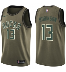 Youth Nike Milwaukee Bucks #13 Glenn Robinson Swingman Green Salute to Service NBA Jersey