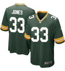 Men's Nike Green Bay Packers #33 Aaron Jones Game Green Team Color NFL Jersey