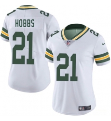 Women's Green Bay Packers #21 Nate Hobbs White 2025 Vapor Untouchable Limited Stitched Jersey