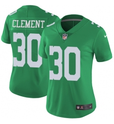 Women's Nike Philadelphia Eagles #30 Corey Clement Limited Green Rush Vapor Untouchable NFL Jersey