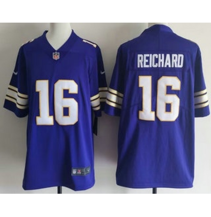 Men's Minnesota Vikings #16 Will Reichard Limited Purple Classic Vapor Jersey