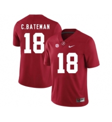 Alabama Crimson Tide 18 Cooper Bateman Red College Football Jersey