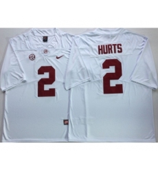 Alabama Crimson Tide 2 Jalen Hurts White Nike College Football Jersey