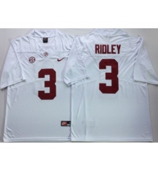 Alabama Crimson Tide 3 Calvin Ridley White Nike College Football Jersey