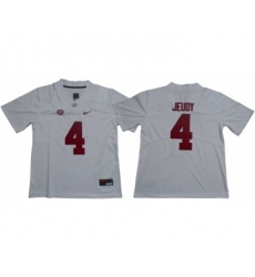 Crimson Tide #4 Jerry Jeudy White Limited Stitched NCAA Jersey