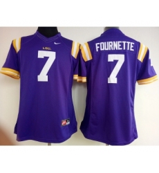 LSU Tigers 7 Leonard Fournette Purple College Football Jersey