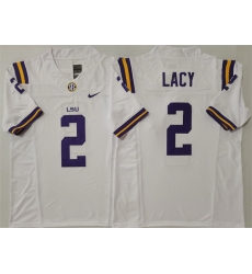 Men's LSU Tigers #2 Kyren Lacy White F.U.S.E. Stitched Jersey