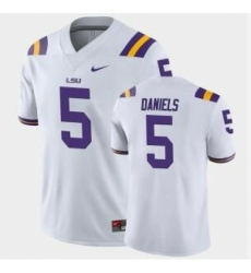 Men's LSU tigers Jayden Daniels #5 White Limited Stitched jersey