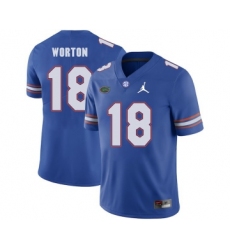 Florida Gators 18 C.J. Worton Blue College Football Jersey