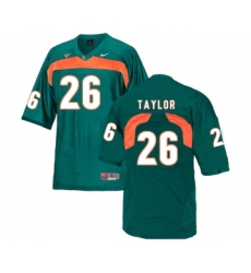 Miami Hurricanes 26 Sean Taylor Green College Football Jersey