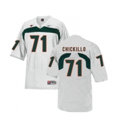 Miami Hurricanes 71 Anthony Chickillo White College Football Jersey