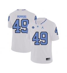 North Carolina Tar Heels 49 White Peppers Blue College Football Jersey