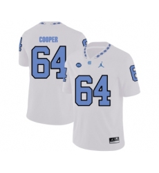 North Carolina Tar Heels 64 Jonathan Cooper White College Football Jersey