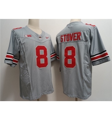 Men's Ohio State Buckeyes #8 Cade Stover Gray 2023 F.U.S.E. Limited Stitched Jersey