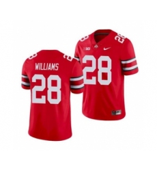 Men's Ohio State Buckeyes Miyan Williams 28 Scarlet Game Football Jersey