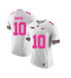 Ohio State Buckeyes 10 Troy Smith White 2018 Breast Cancer Awareness College Football Jersey