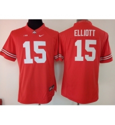 Ohio State Buckeyes 15 Ezekiel Elliott Red College Football Jersey