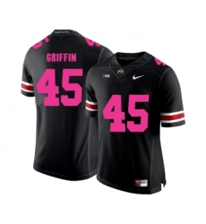 Ohio State Buckeyes 45 Archie Griffin Black 2018 Breast Cancer Awareness College Football Jersey