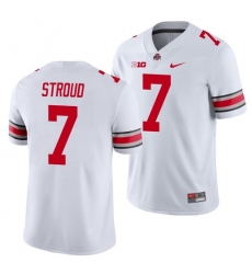 Ohio State Buckeyes #7 C.J. Stroud White Scarlet 2021 College Football Jersey