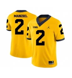 Michigan Wolverines 2 Johnny Manziel Yellow College Football Jersey