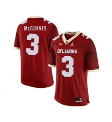 Oklahoma Sooners 3 Connor McGinnis Red 47 Game Winning Streak College Football Jersey