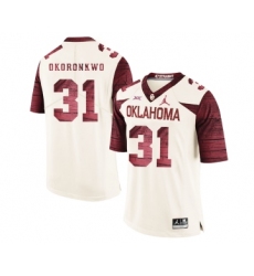 Oklahoma Sooners 31 Obo Okoronkwo White 47 Game Winning Streak College Football Jersey