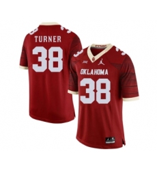 Oklahoma Sooners 38 Reggie Turner Red 47 Game Winning Streak College Football Jersey