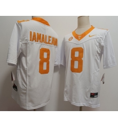 Men's Tennessee Volunteers #8 Nico Iamaleava White FUSE College Stitched Jersey