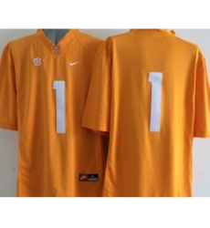 Tennessee Volunteers #1 Yellow College Jersey