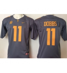 Tennessee Volunteers 11 Joshua Dobbs Gray College Football Jersey