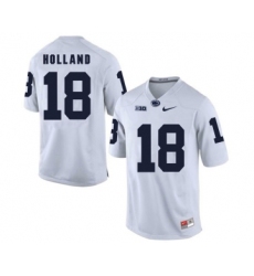 Penn State Nittany Lions 18 Jonathan Holland White College Football Jersey