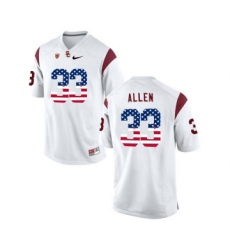 USC Trojans 33 Marcus Allen White USA Flag College Football Jersey